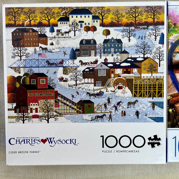 Jigsaw Puzzle 1,000 Piece Lot of 2 Celebrate Life & Cider Brook Farms Wysocki - Picture 5 of 5